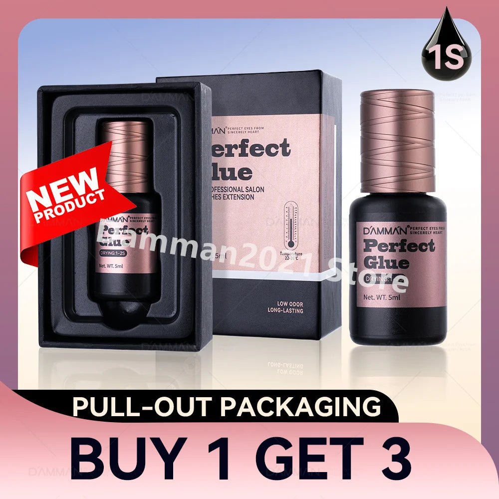 Damman Eyelash Adhesive Professional Lash Glue for Eyelash Extension Fast Drying Lashes Extension Glue Flase Eyelash Supplies