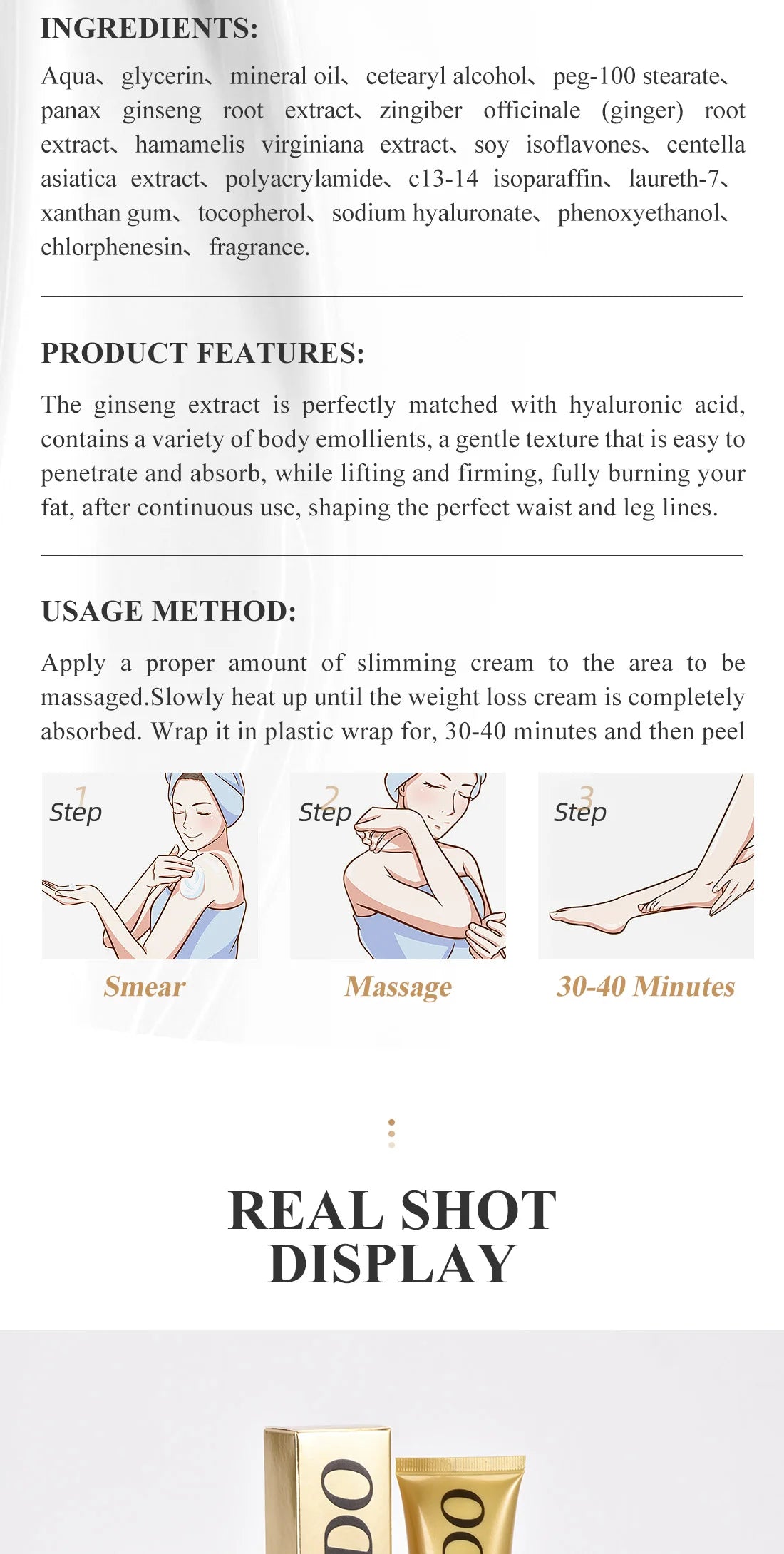 Ginseng Hyaluronic Body Shaping Cream