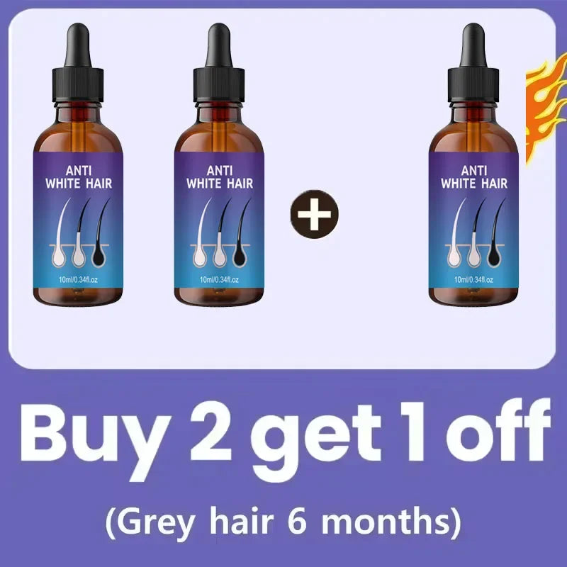 White to Black Hair Serum – Anti-Gray Essence