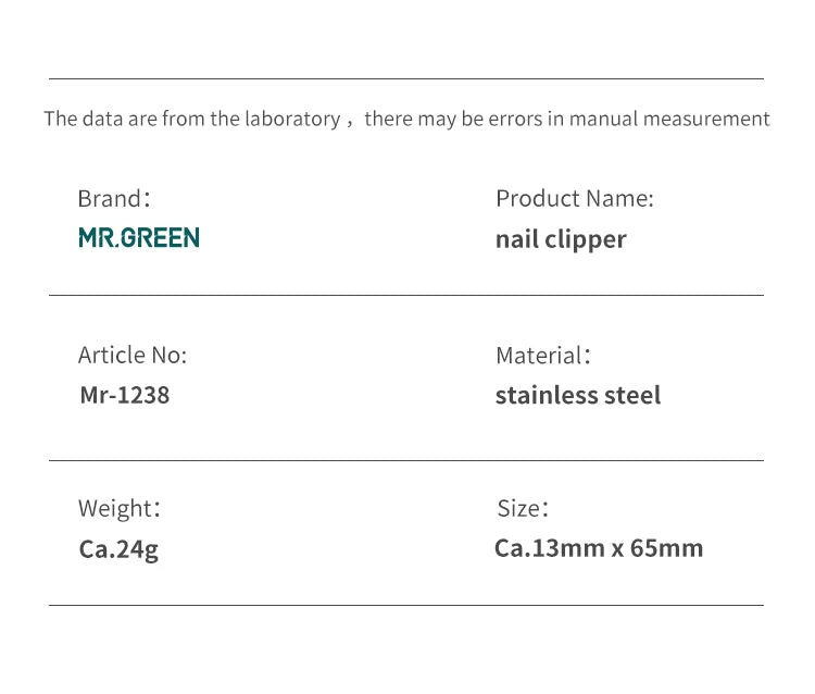 MR.GREEN Slim Nail Clipper