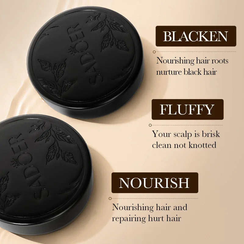 Herbal Blacken Hair Shampoo Bar – Anti-Gray