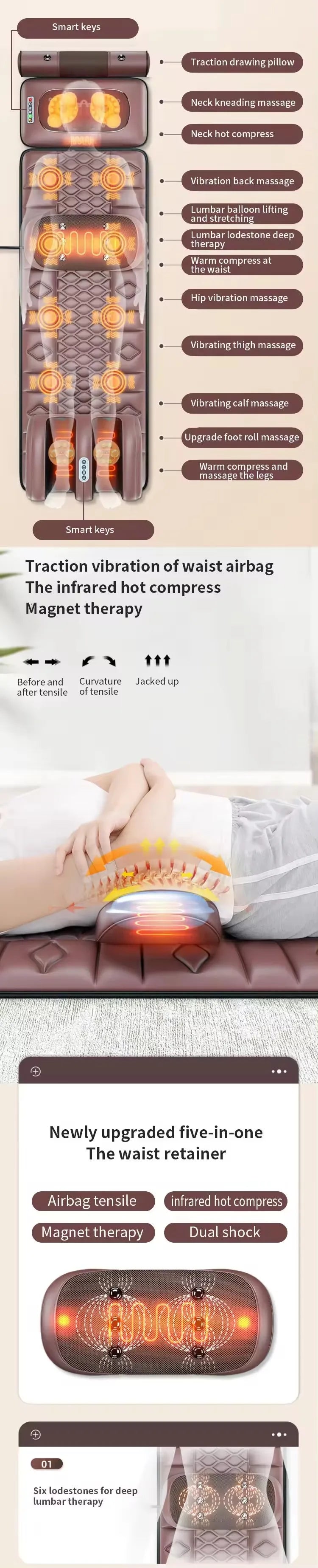 Electric Full Body Massage Mattress