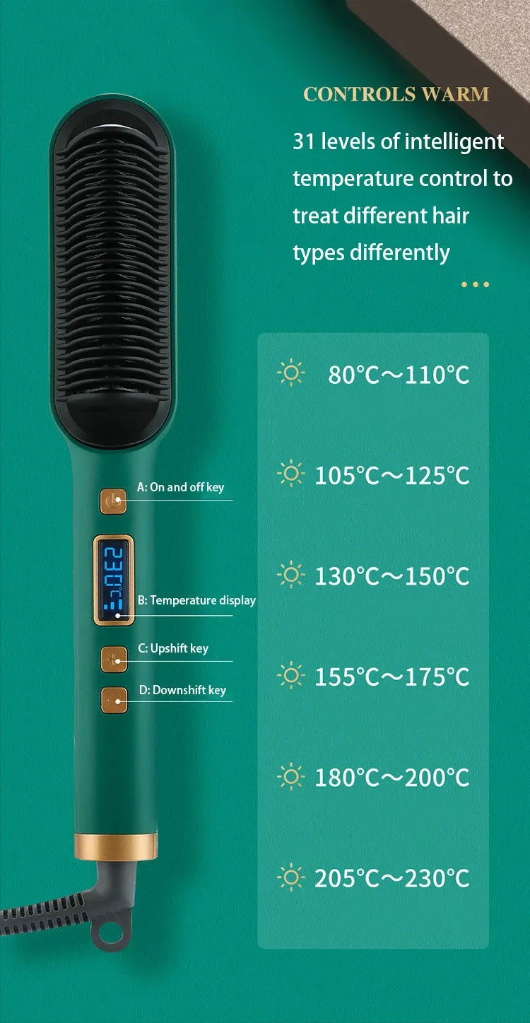 Thermostatic Hair Straightener Comb