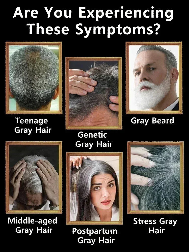 White to Black Hair Serum – Anti-Gray Essence