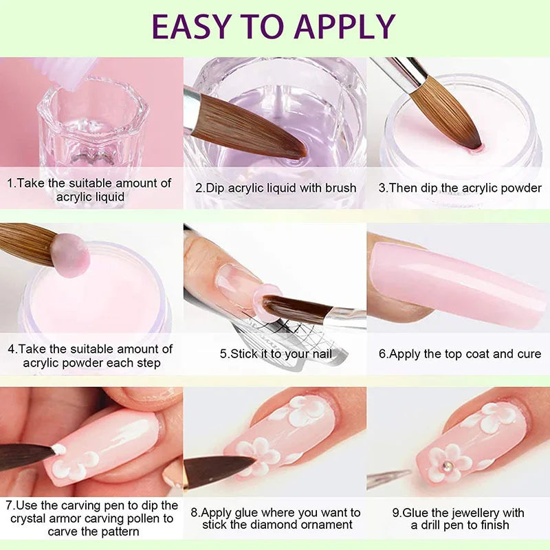 Acrylic Nail Kit with UV Lamp