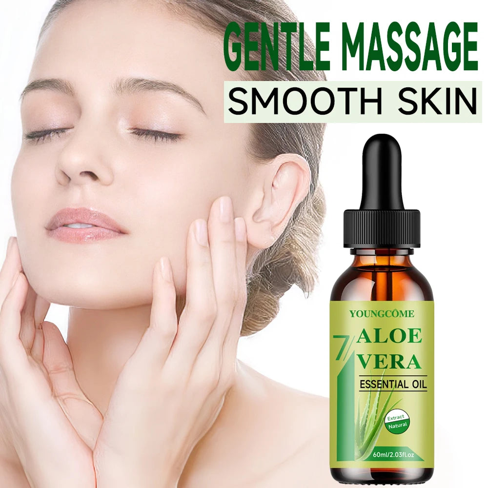 Organic Aloe Vera Essential Oil Great for Hydrating, Strengthening & Nourishing Hair Growth & Sunburn Relief  For Skin and Hair