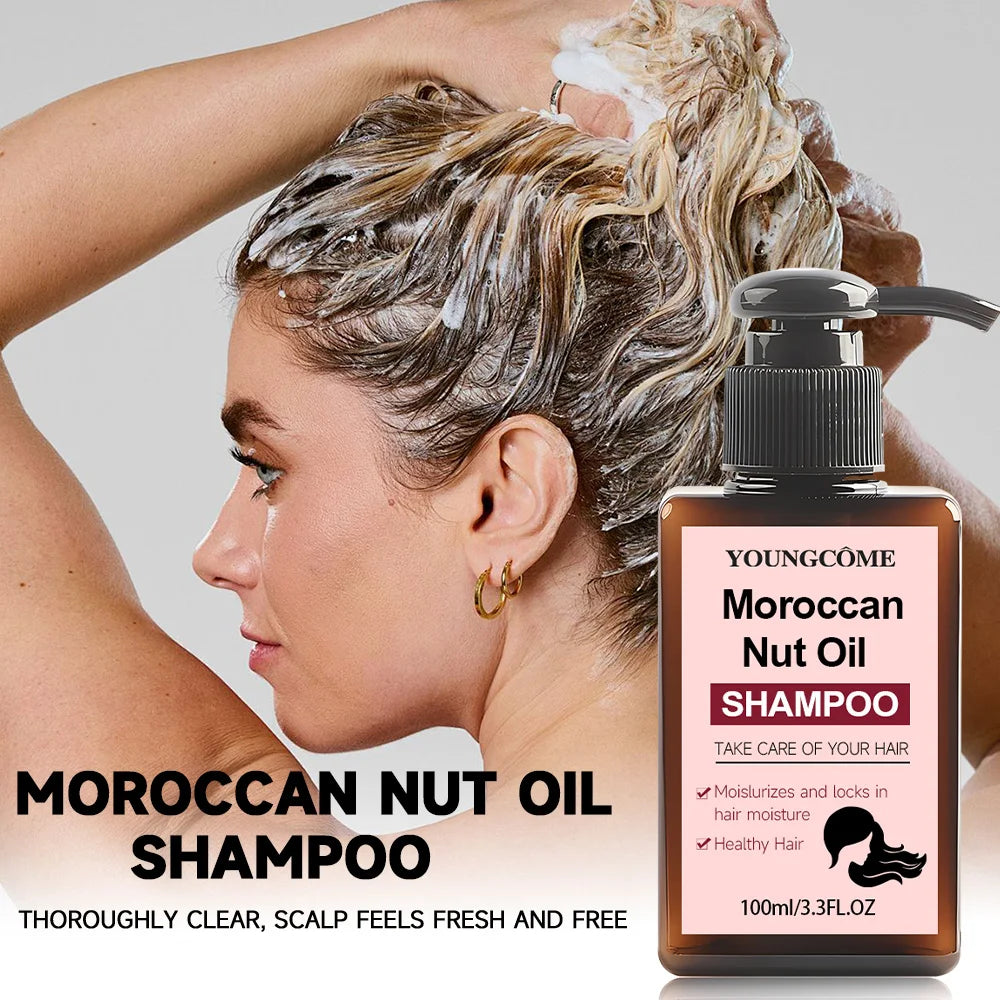 Moroccan Nut Hair Shampoo For Stronger Healthier Hair Deep Conditioning Treatment Hair Care Product Natural Hair Treatment