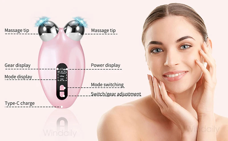 EMS Facial Massager Roller