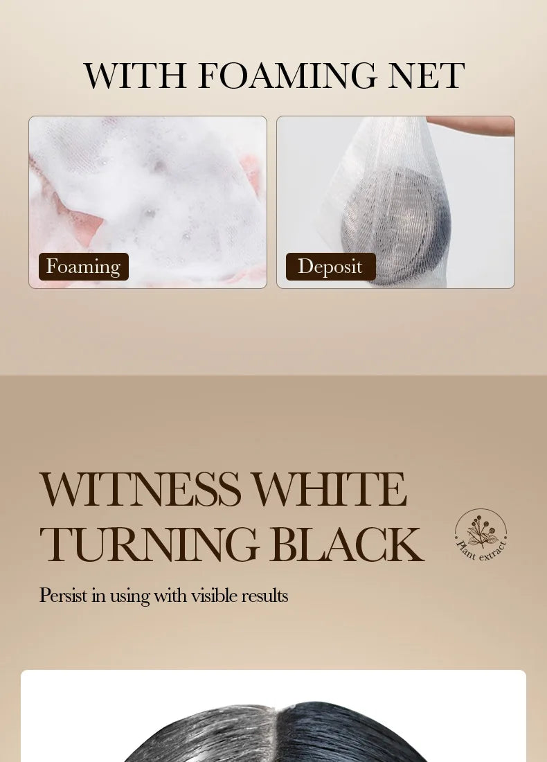 Herbal Blacken Hair Shampoo Bar – Anti-Gray