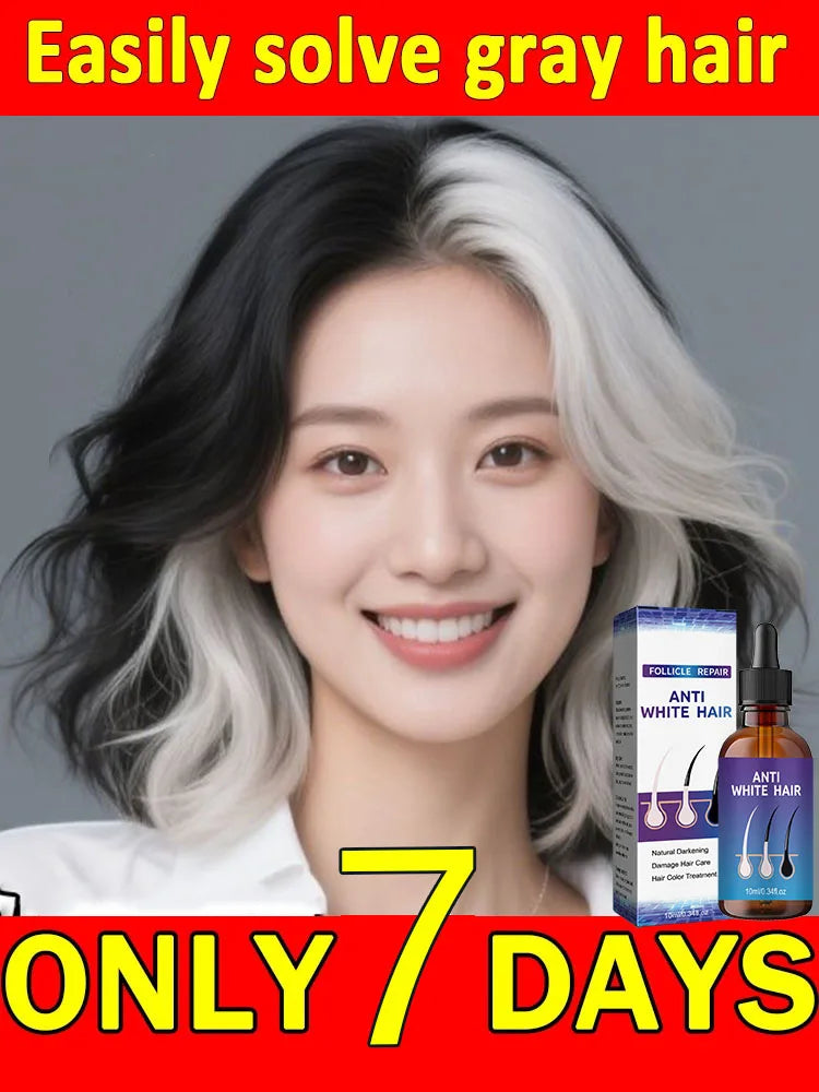 White to Black Hair Serum – Anti-Gray Essence