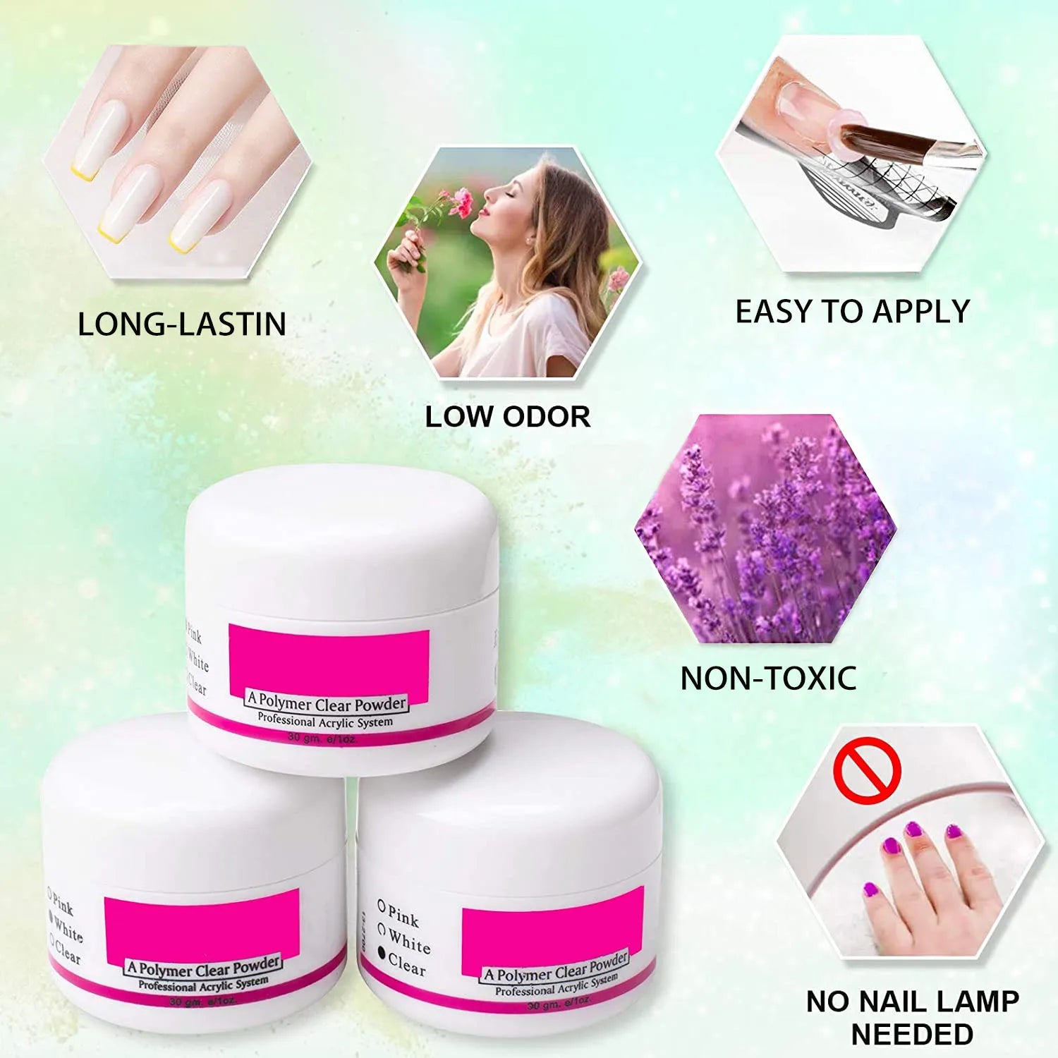 Acrylic Nail Kit with UV Lamp