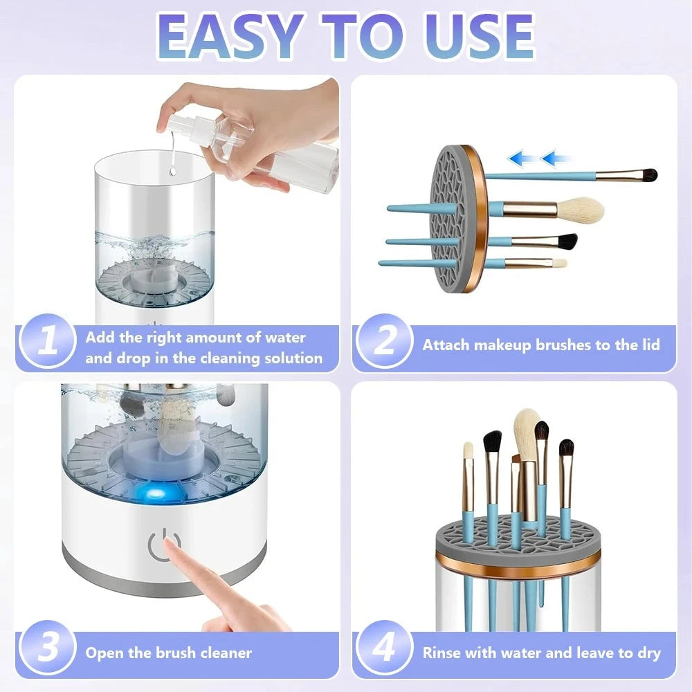 3-in-1 Electric Makeup Brush Cleaner