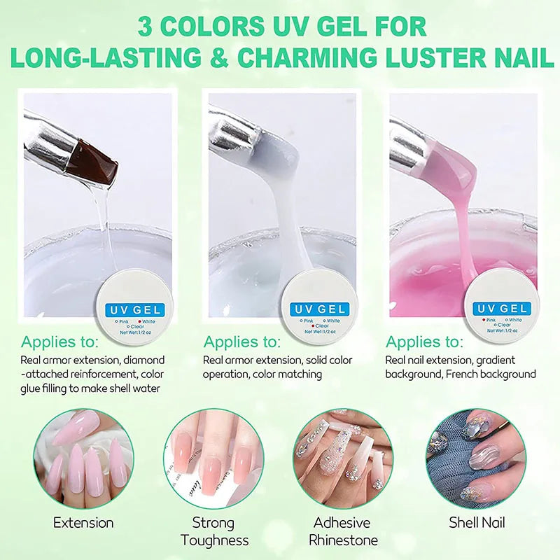 Acrylic Nail Kit with UV Lamp
