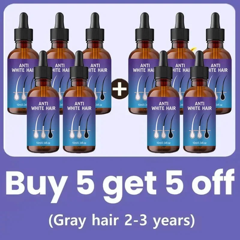 White to Black Hair Serum – Anti-Gray Essence