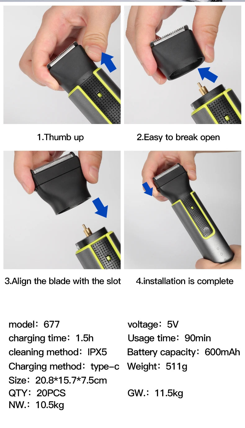 IRUIBEAUTY 4-in-1 Hair Trimmer