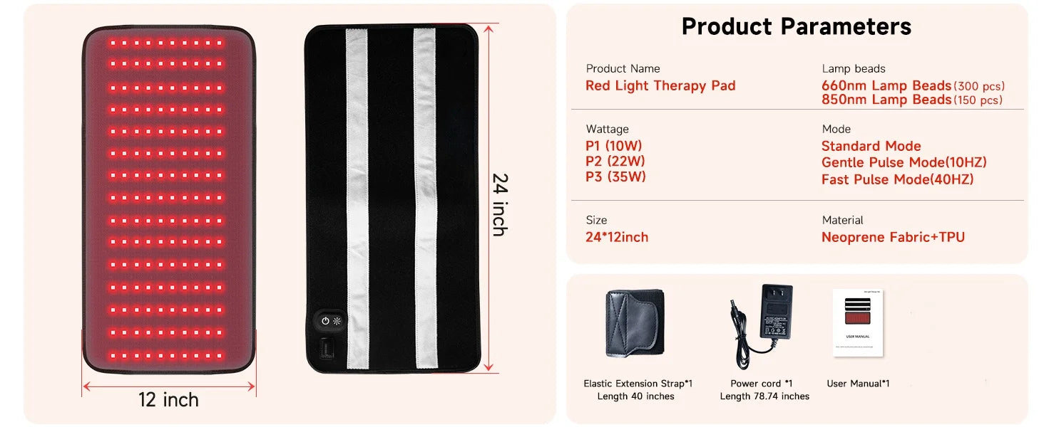 Red Light Therapy Pad 150 LEDs
