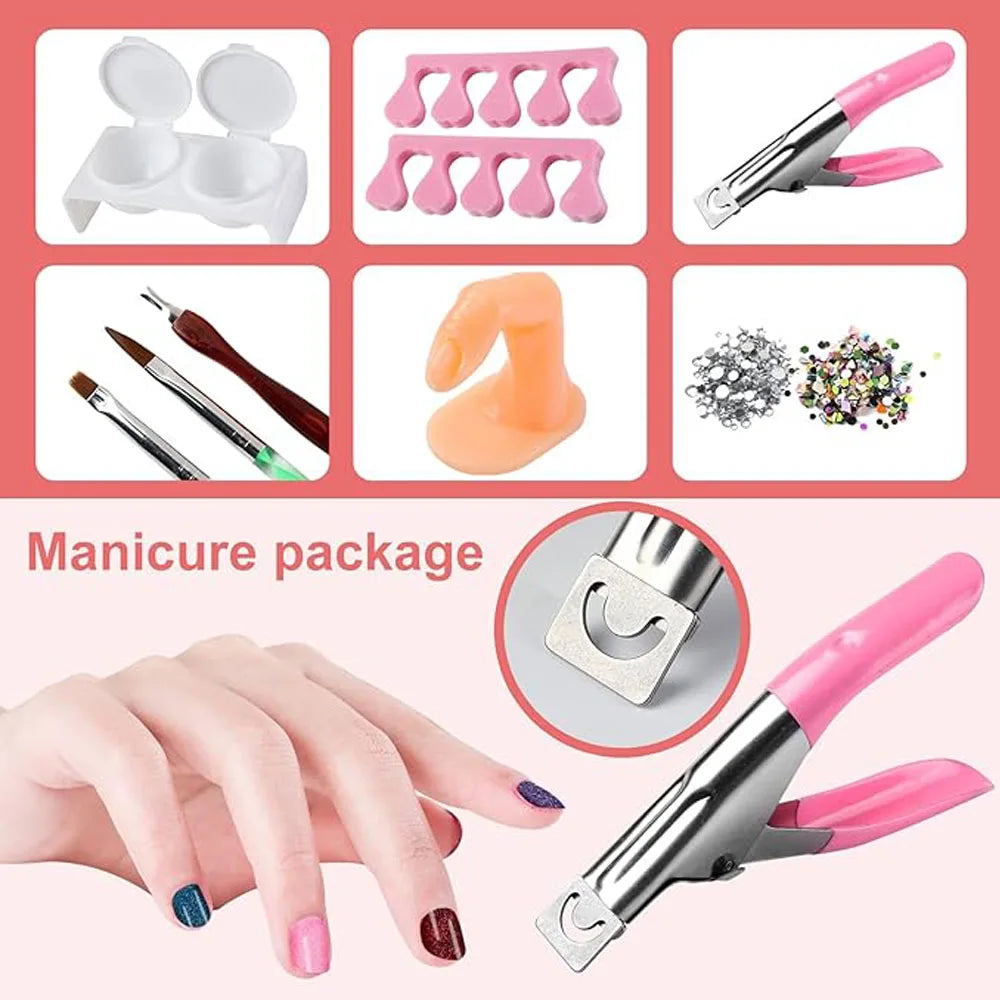 Acrylic Nail Kit with UV Lamp