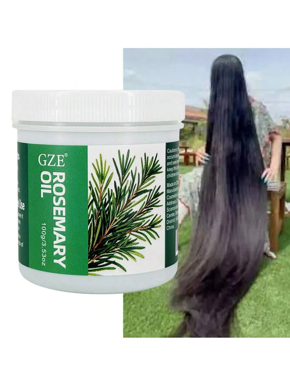 GZE 100% Pure Organic Rosemary Oil Long Lasting Lightweight Hair Essential Oil Moisturizing For Hair Strengthens And Scalp