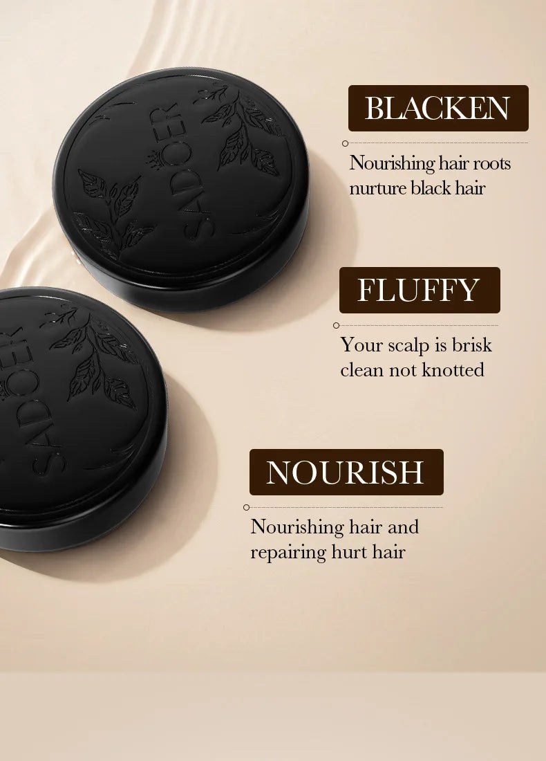 Herbal Blacken Hair Shampoo Bar – Anti-Gray