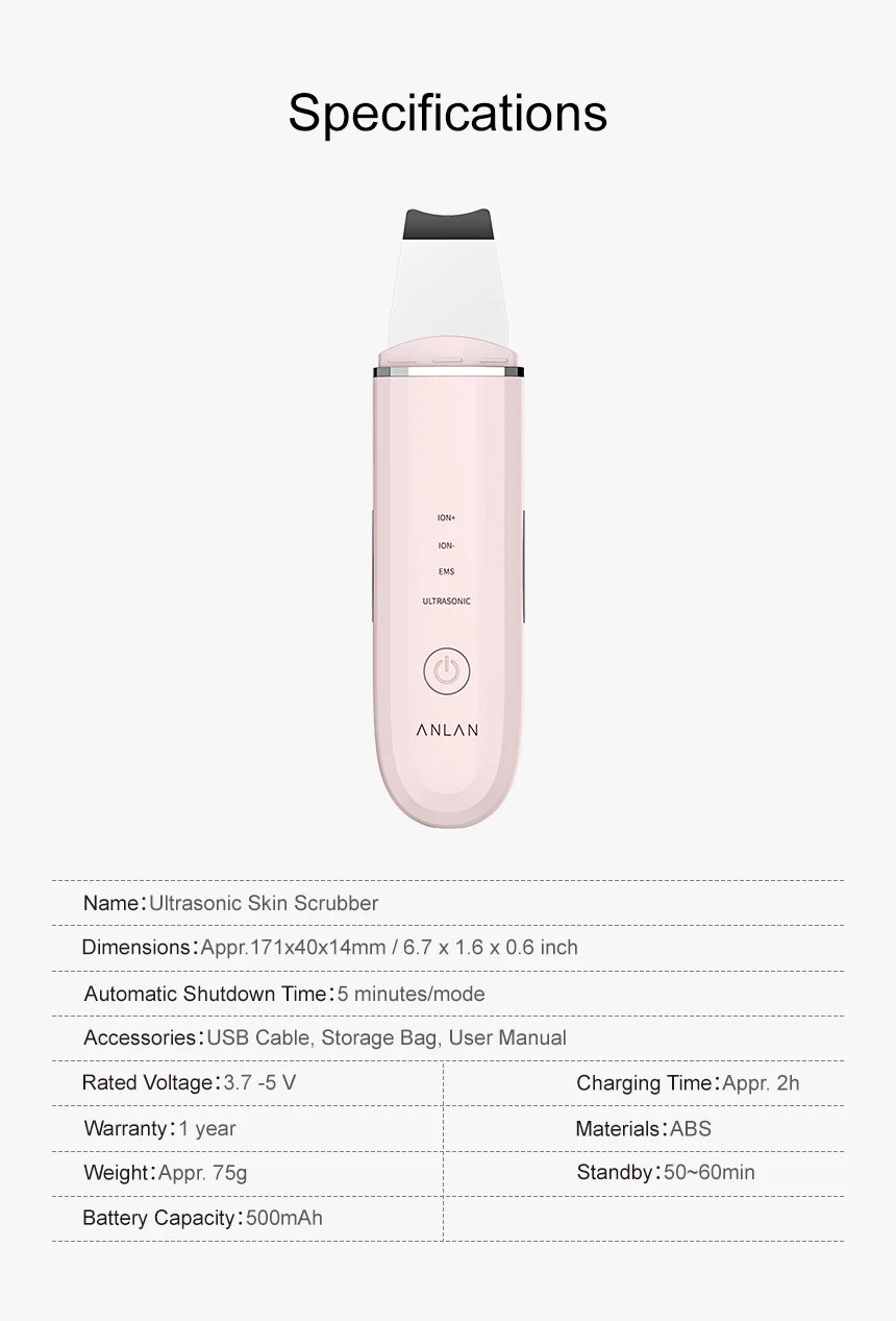 ANLAN Ultrasonic Skin Scrubber