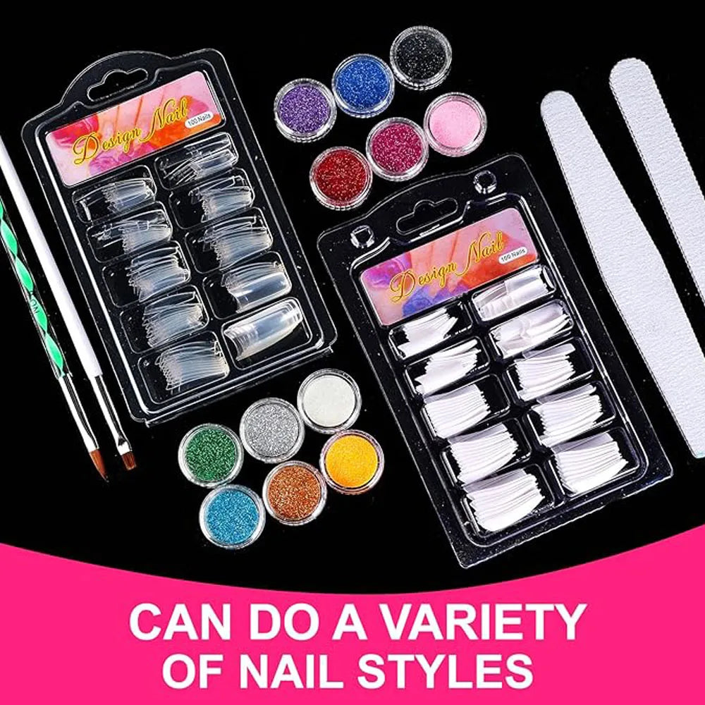 Acrylic Nail Kit with UV Lamp