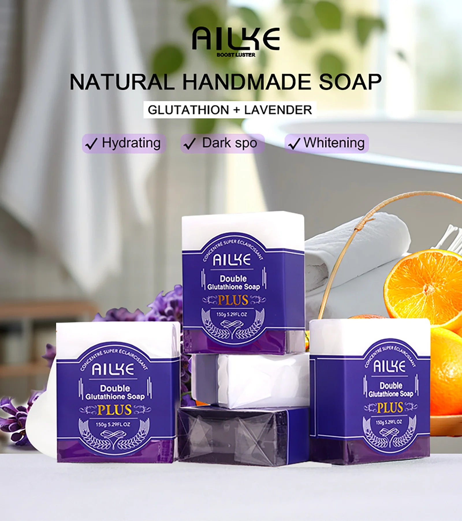 AILKE Glutathione Whitening Soap