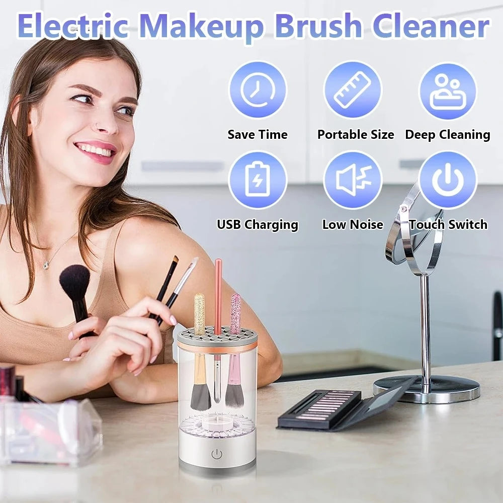 3-in-1 Electric Makeup Brush Cleaner